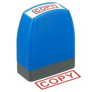 Copy Stamp Self Inking Red Ink Office Stamps Pre Inked Message Stamp Business Stamp Style 1, Blue